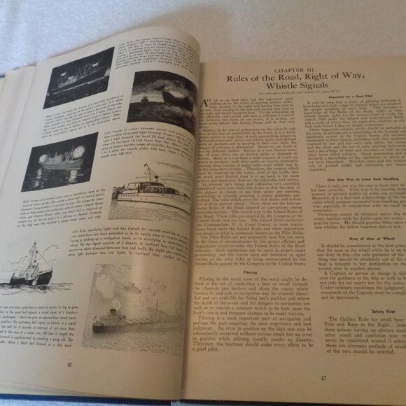 BOOK 1955-56 PILOTING SEAMANSHIP AND SM BOAT HANDLING CHARLES F CHAPMAN - Picture 14 of 16